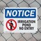 Signmission Irrigation Pond No Entry OSHA Notice Sign, Plastic, 10in W x 7in L, 2PK OS-2PACK-NS-P-710-L-13726 - alternate 4